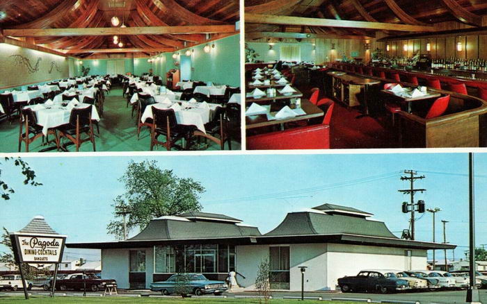 The Pagoda Restaurant & Cocktail Lounge (Procks) - Old Postcard